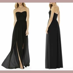 NEW Social Bridesmaids [‎ 12 ] Strapless Georgette '8159' A-Line Gown